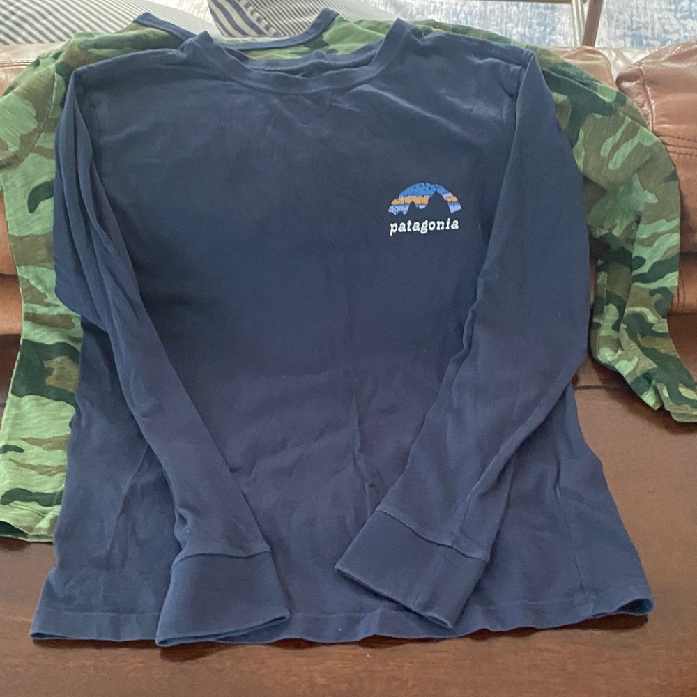 Patagonia Kids' Blue Long Sleeve Tee
